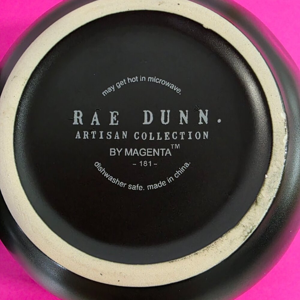 2PC SET Rae Dunn Artisan Collection Black Sauce and Cheese Bowl 181 - Picture 4 of 6